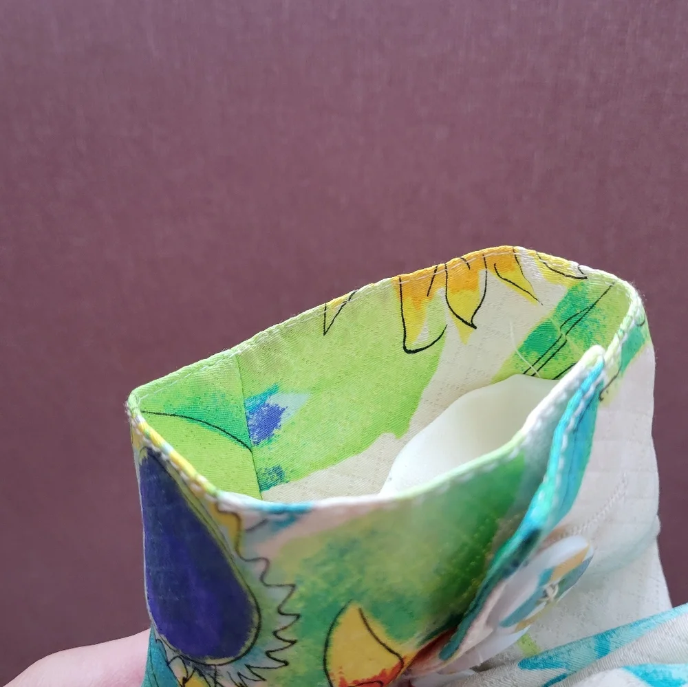 Emanuel Ungaro Parallele Floral Silk Vintage Blazer Cream size 8 - Picture 6 of 12